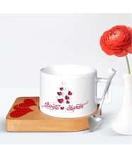 BK Gift Kişiye Özel Sevgililer Günü Tasarımlı Ahşap Altlıklı Seramik Fincan - 30