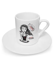 BK Gift Kişiye Özel Turkish Coffee Tasarımlı Türk Kahvesi Fincanı - 1