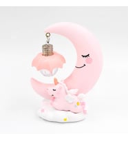Unicorn Ay Gece Lambası Pembe Renk Işıklı Dekoratif Lamba 