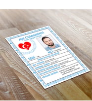 BK Gift Kişiye Özel Renkli Ahşap Sevgili Kimliği (Erkek)
