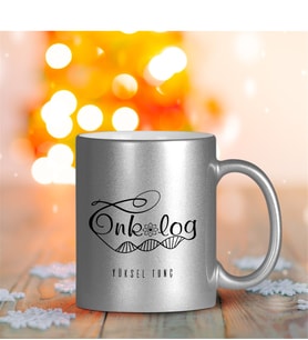 BK Gift Kişiye Özel Mesleki Onkolog Gümüş Yaldızlı Kupa Bardak