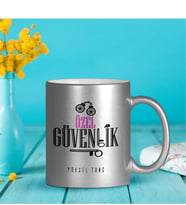 BK Gift Kişiye Özel Mesleki Özel Güvenlik Gümüş Yaldızlı Kupa Bardak - 2