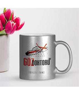BK Gift Kişiye Özel Mesleki Göz Doktoru Gümüş Yaldızlı Kupa Bardak