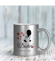 BK Gift Kişiye Özel Mesleki Doktor Gümüş Yaldızlı Kupa Bardak - 1