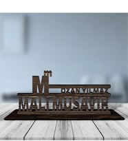 BK Gift Kişiye Özel Mesleki Mali Müşavir Ahşap Masa İsimliği  - 5