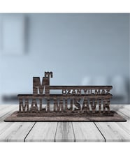 BK Gift Kişiye Özel Mesleki Mali Müşavir Ahşap Masa İsimliği  - 4