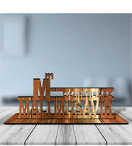 BK Gift Kişiye Özel Mesleki Mali Müşavir Ahşap Masa İsimliği  - 2