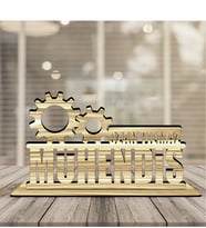 BK Gift Kişiye Özel Mesleki Mühendis Ahşap Masa İsimliği  - 5