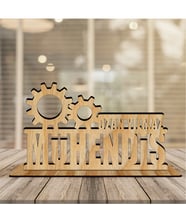 BK Gift Kişiye Özel Mesleki Mühendis Ahşap Masa İsimliği  - 3
