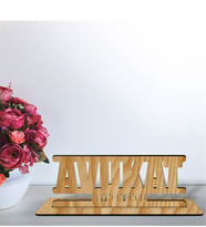 BK Gift Kişiye Özel Mesleki Avukat Ahşap Masa İsimliği  - A4