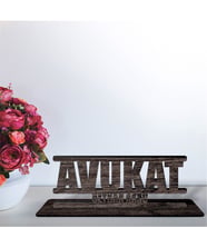 BK Gift Kişiye Özel Mesleki Avukat Ahşap Masa İsimliği  - A3
