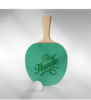 BK Gift Kişiye Özel İsimli Dekoratif Ahşap Turkuaz Masa Tenisi Raketi
