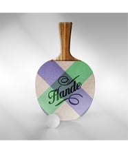 BK Gift Kişiye Özel İsimli Dekoratif Ahşap Masa Tenisi Raketi - 3