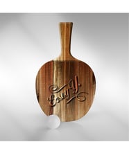 BK Gift Kişiye Özel İsimli Dekoratif Ahşap Masa Tenisi Raketi - 1
