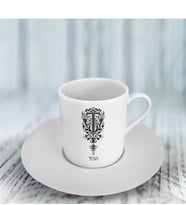BK Gift Kişiye Özel Harfli Türk Kahvesi Fincanı (Model 1)
