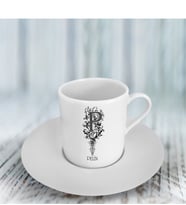 BK Gift Kişiye Özel Harfli Türk Kahvesi Fincanı (Model 1)