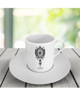 BK Gift Kişiye Özel Harfli Türk Kahvesi Fincanı (Model 1)