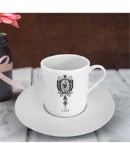 BK Gift Kişiye Özel Harfli Türk Kahvesi Fincanı (Model 1)