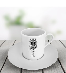 BK Gift Kişiye Özel Harfli Türk Kahvesi Fincanı (Model 1)