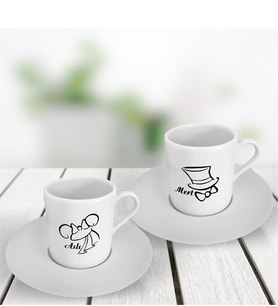 BK Gift Kişiye Özel İkili Türk Kahvesi Fincanı Takımı - 8