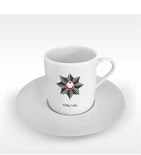 BK Gift Kişiye Özel Mesleki Polis Türk Kahvesi Fincanı - 1