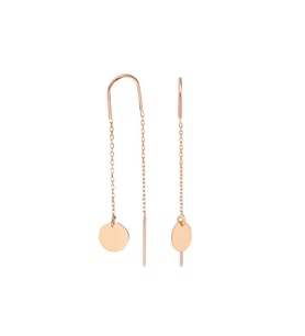 Rose Altın Plaka Küpe SV0056