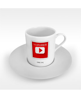 BK Gift Kişiye Özel Mesleki Youtuber Türk Kahvesi Fincanı - 1