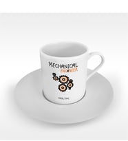 BK Gift Kişiye Özel Mesleki Makina Mühendisi Türk Kahvesi Fincanı - 2