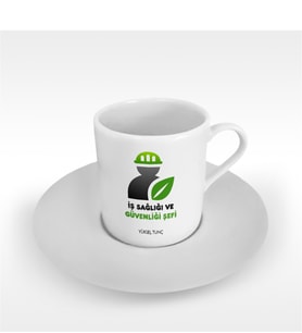 BK Gift Kişiye Özel Mesleki İş Sağlığı Ve Güvenliği Şefi Türk Kahvesi Fincanı - 2