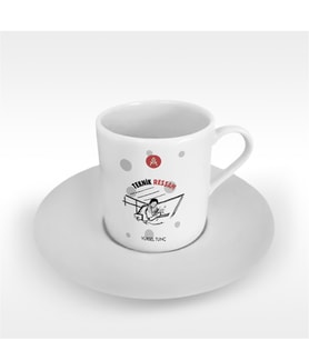 BK Gift Kişiye Özel Mesleki Teknik Ressam Türk Kahvesi Fincanı - 2