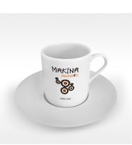 BK Gift Kişiye Özel Mesleki Makina Mühendisi Türk Kahvesi Fincanı - 1