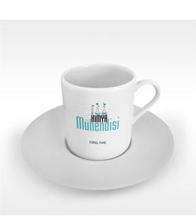 BK Gift Kişiye Özel Mesleki Kimya Mühendisi Türk Kahvesi Fincanı - 1