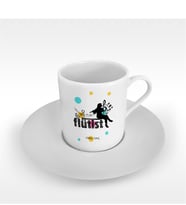 BK Gift Kişiye Özel Mesleki Flütist Türk Kahvesi Fincanı - 4