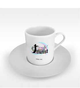 BK Gift Kişiye Özel Mesleki Flütist Türk Kahvesi Fincanı - 3
