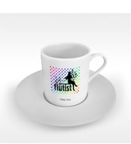 BK Gift Kişiye Özel Mesleki Flütist Türk Kahvesi Fincanı - 2