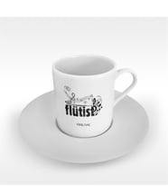 BK Gift Kişiye Özel Mesleki Flütist Türk Kahvesi Fincanı - 1