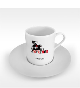 BK Gift Kişiye Özel Mesleki Antrenör Türk Kahvesi Fincanı - 3