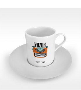 BK Gift Kişiye Özel Mesleki Yazar Türk Kahvesi Fincanı - 2