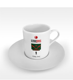 BK Gift Kişiye Özel Mesleki Uzman Çavuş Türk Kahvesi Fincanı