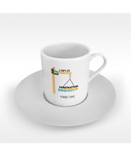 BK Gift Kişiye Özel Mesleki İnşaat Mühendisi Türk Kahvesi Fincanı - 1