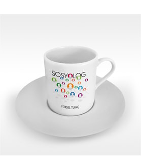BK Gift Kişiye Özel Mesleki Sosyolog Türk Kahvesi Fincanı