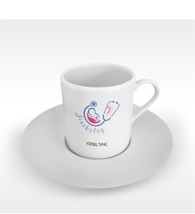 BK Gift Kişiye Özel Mesleki Jinekolog Türk Kahvesi Fincanı - 2