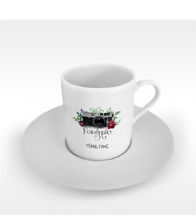 BK Gift Kişiye Özel Mesleki Profesyonel Fotoğrafçı Türk Kahvesi Fincanı - 1