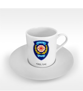 BK Gift Kişiye Özel Mesleki Çevik Kuvvet Türk Kahvesi Fincanı - 1