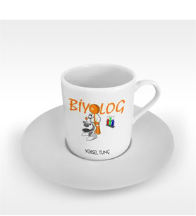 BK Gift Kişiye Özel Mesleki Biyolog Türk Kahvesi Fincanı