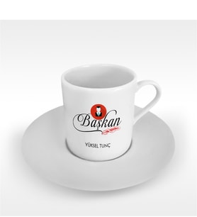 BK Gift Kişiye Özel Mesleki Başkan Türk Kahvesi Fincanı - 2