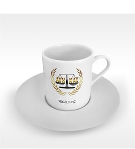 BK Gift Kişiye Özel Mesleki Avukat Türk Kahvesi Fincanı - 3