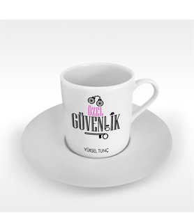 BK Gift Kişiye Özel Mesleki Özel Güvenlik Türk Kahvesi Fincanı - 2