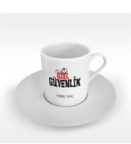 BK Gift Kişiye Özel Mesleki Özel Güvenlik Türk Kahvesi Fincanı - 1