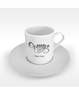 BK Gift Kişiye Özel Mesleki Optisyen Türk Kahvesi Fincanı - 2
